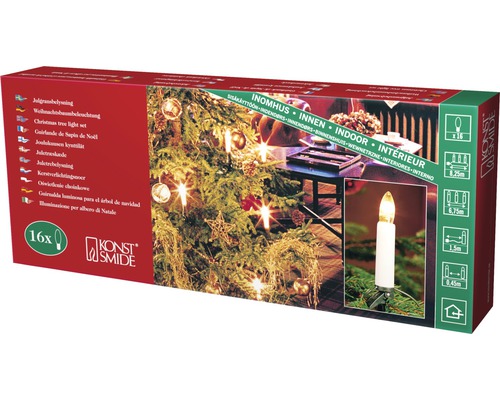 Konstsmide julgransbelysning med 16 ljus för inomhusbruk