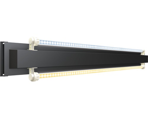 Akvariebelysning JUWEL Multilux LED 70 2x11W 70x9,5cm för Trigon 190 & Lido 200 Akvarielampa med två LED-rör och svart fäste