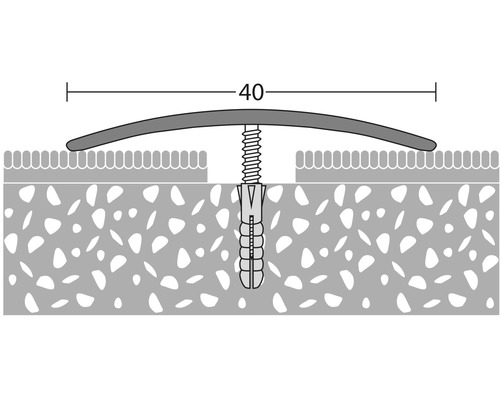 Fästprofil med skruv och plugg, 40 millimeter
