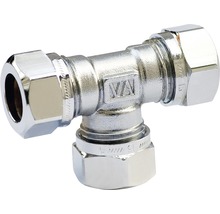 T-koppling VATETTE VA 1150 förkromad rör 12x10x12 mm 1948439