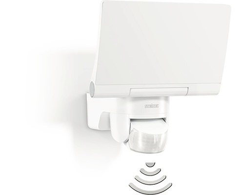 Vit Steinel utomhuslampa med rörelsedetektor