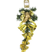 Juldekoration med ängel, klockor och rosett