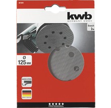 Slippapper med kardborre, diameter 125 millimeter, professionell kvalitet