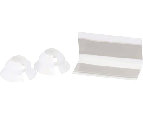 Täckbrickor med tätning 18mm vit 2-pack