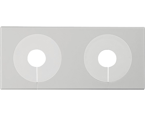 Vulkbricka FALUPLAST 51470 dubbel vit 18-28 mm 3840400 minsta beställmängd 10 st. Dubbel rosettkåpa för värmerör