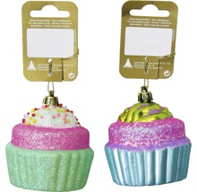 Två dekorativa muffinshängen med hängare