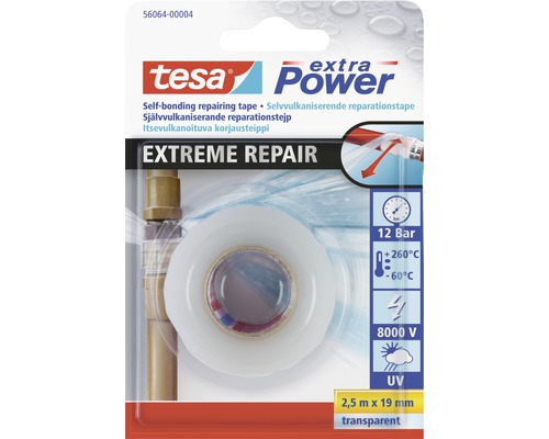 Reparationstejp Extreme Repair silikon TESA transparent 19mm 2,5m