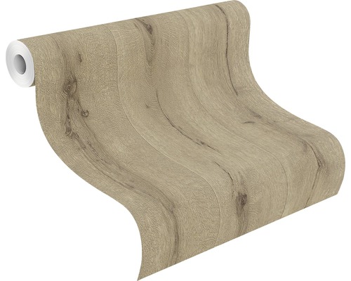 Tapetrulle med träutseende