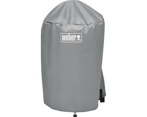 Weber logotyp på grått grillöverdrag