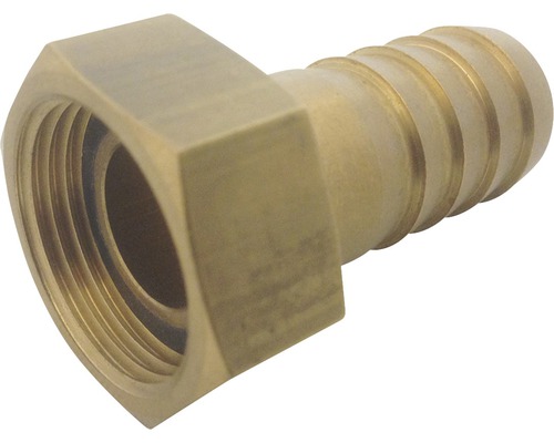 Slangnippel av mässing med invändig gänga