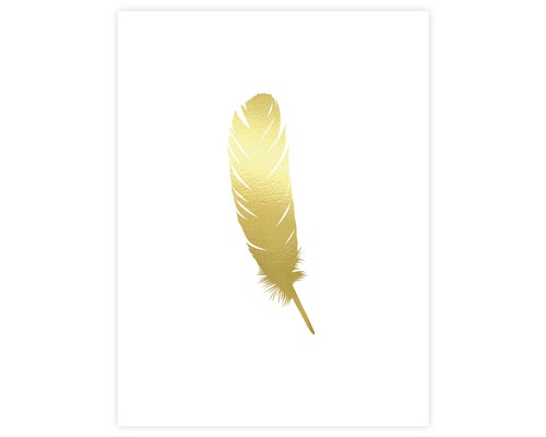 Poster Feather Gold 30x40cm