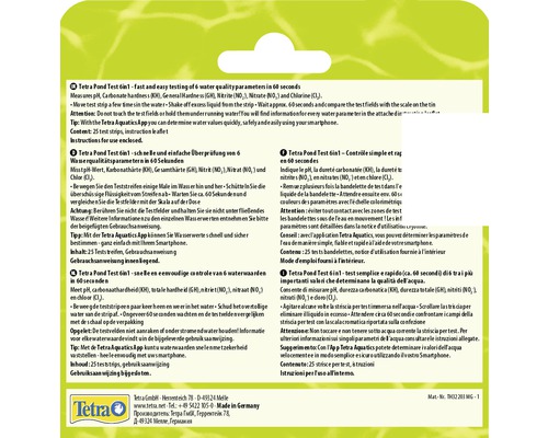 Tetra Pond Test 6in1 för snabb och enkel testning av sex vattenkvalitetsparametrar