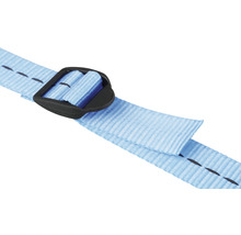 Ljusblått band med svart spänne