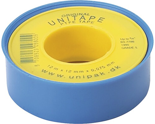 Gängtejp Unitape 12 mmx12 m 4054011 Tätningsband på rulle