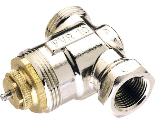 Vinkelventil av metall med regulator