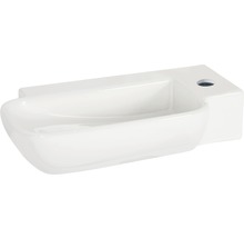 Vitt keramiskt handfat för väggmontering