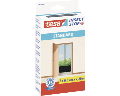 Flugnät TESA Insect Stop till dörrar Standard antracit 65x220cm 2-pack