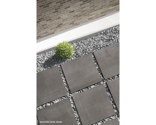 Utomhusklinker FLAIRSTONE Granitkeramik Garden mordern mörk 60x60x2 cm