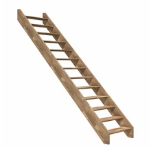 Trätrappa med tretton steg