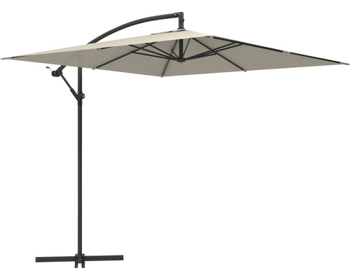 Hängparasoll SOLUNA Lyon 250x250cm H270cm ecru inkl. kryssfot Hängparasoll SOLUNA Lyon 250x250cm H270cm ecru inkl. kryssfot