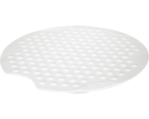 Rund duschmatta av plast med sugproppar
