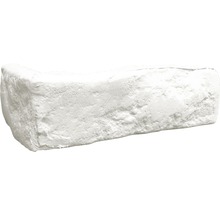 Vit fasadtegel med stenlook