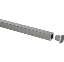 Fyrkantigt metallrör med ändstopp