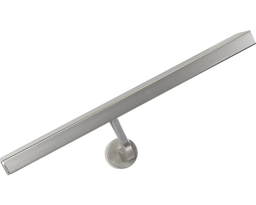 Fyrkantig trappräcke i metall med väggfäste