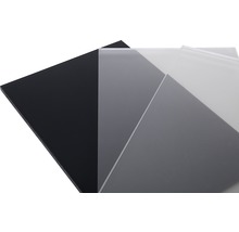 Flera glasplattor med olika transparens