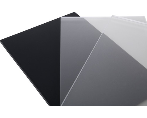 Flera glasplattor med olika transparens