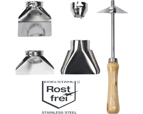 Lödbrännarmunstyckessats med trähandtag och rostfritt stål sigill