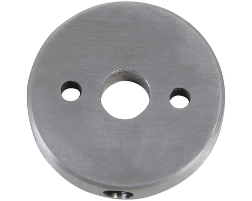 Ändknopp/adapter PERTURA för träledstång Ø40 mm Rund metallskiva med hål