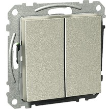 Strömställarinsats SCHNEIDER ELECTRIC Exxact dubbeltrapp metallic 1820526