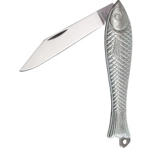 Fickkniv med fisklikt handtag och öppet blad