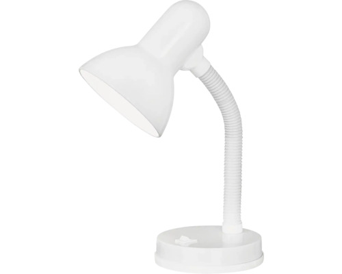 Vit skrivbordslampa med flexibel hals