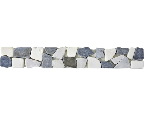 Mosaik natursten BO CIOT GW9 grå vit svart 5 x 30 cm