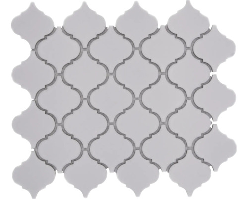 Mosaik keramik marrakech vit matt 24,5x29,3 cm CLP 11WM Dekorativa plattor i arabeskform för vägg- och golvdesign.