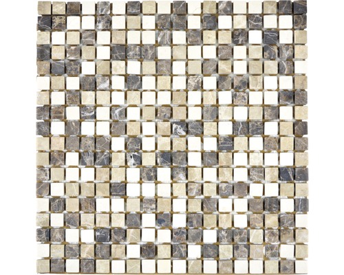 Mosaik natursten MOS 15/95 beige brun 30,5 x 30,5 cm
