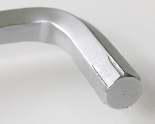 Detaljbild av en silverfärgad Torxnyckel