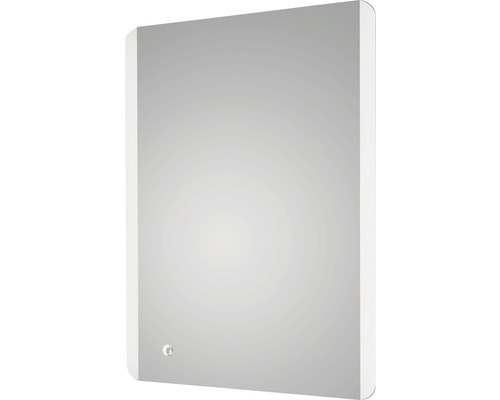 Rektangulär badrumsspegel med rundade hörn