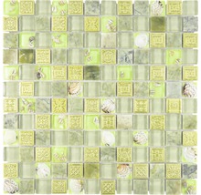 Mosaik glas XCM CN24 grön 30 x 30 cm