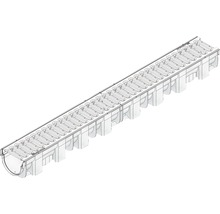 Dräneringsränna av plast med galler