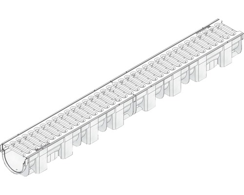 Markränna HAURATON TOP X silver spaltgaller rostfri