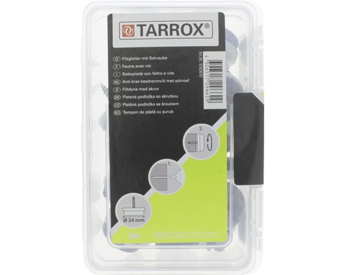 Tarrox filtdyna med skruv, diameter 24 millimeter, 24 stycken