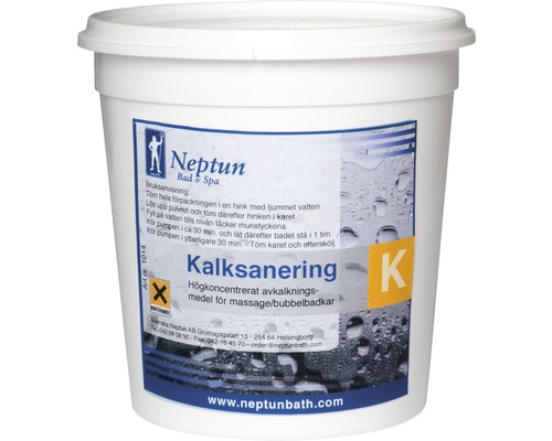 Kalk Cleaner NEPTUN 1 kg högkoncentrerat avkalkningsmedel Neptun Bad och Spa avkalkningsmedel för massagebadkar i en hink.