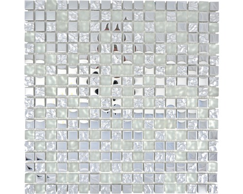 Mosaik glas XCM M600 silver 30 x 30 cm