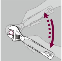 WGB Skiftnyckel med spärrfunktion 200 mm 8"-thumb-3