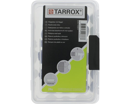 Tarrox möbeltassar med spik, 20 mm diameter, 24 stycken