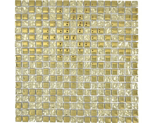 Mosaik glas XCM M610 guld 30 x 30 cm