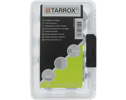 Möbeltassar med spik, 20 mm diameter, 24 stycken